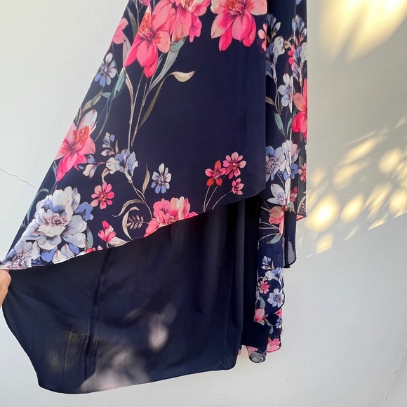ELIZA J Obi Floral Print High/Low Dress Size 14 Petite - Picture 10 of 17